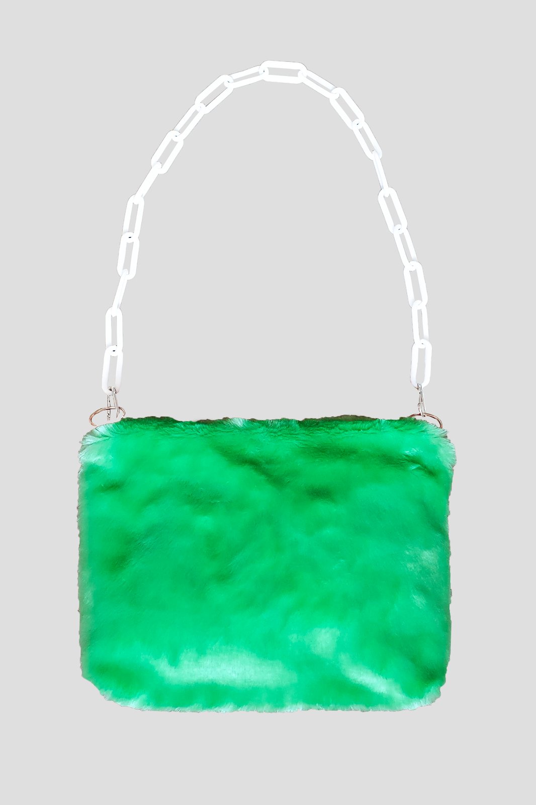 Green fuzzy online bag